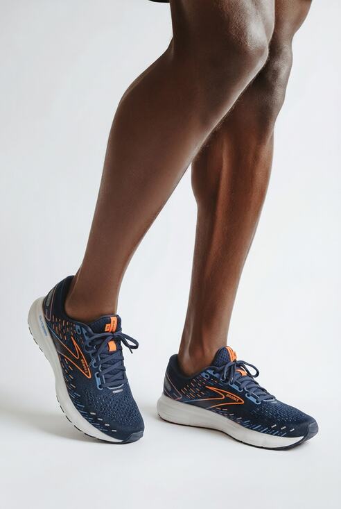 Brooks Other - Brooks Glycerin 20 Running Shoes Men’s Size 10 2E Wide Navy Blue Orange Sneakers